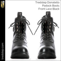 Donatello Paddock Boots Front Lace Black - Image 2