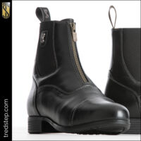 Donatello Paddock Boots Front Zip  Black - Image 4