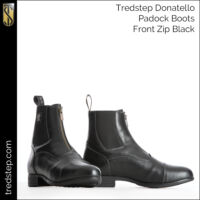 Donatello Paddock Boots Front Zip  Black - Image 3