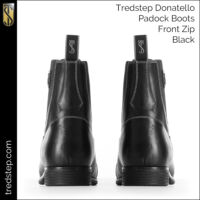 Donatello Paddock Boots Front Zip  Black - Image 5
