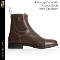 Donatello Paddock Boots Front Zip Brown - Image 3