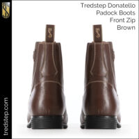 Donatello Paddock Boots Front Zip Brown - Image 2