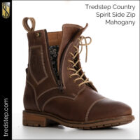 Spirit Side Zip Country Boots Mahogany - Image 2