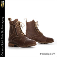 Spirit Side Zip Country Boots Mahogany
